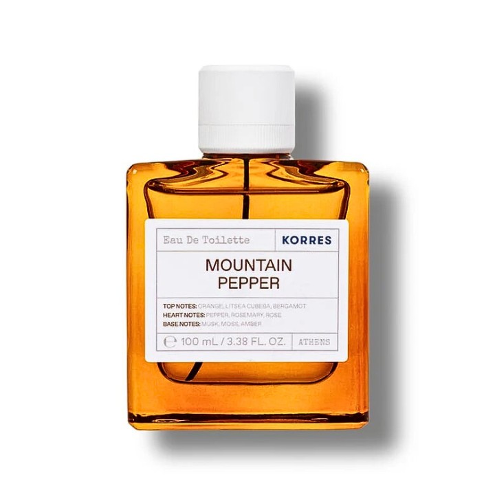Korres Mountain Pepper Eau De Toilette Men's Perfume, 100ml