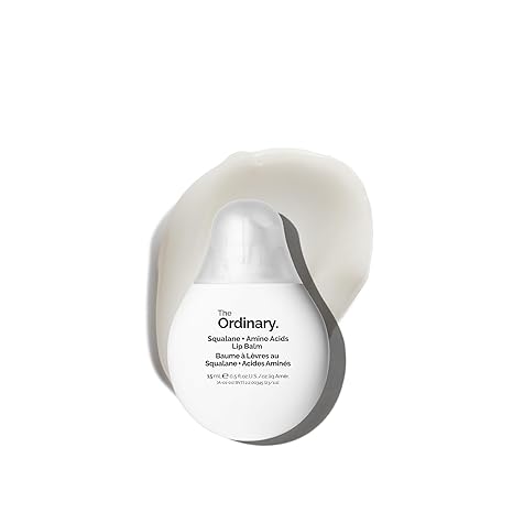 The Ordinary Squalane + Amino Acids Hydrating Lip Balm, for Lips, Elbows, and Cuticles, 0.5 Fl Oz