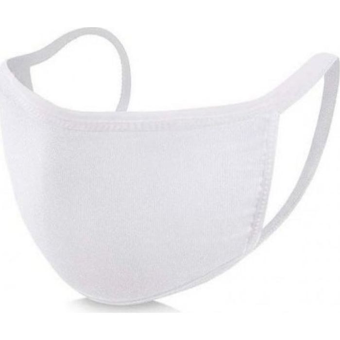 Multi-Purpose Fabric Face Mask White Anatomic 1pc
