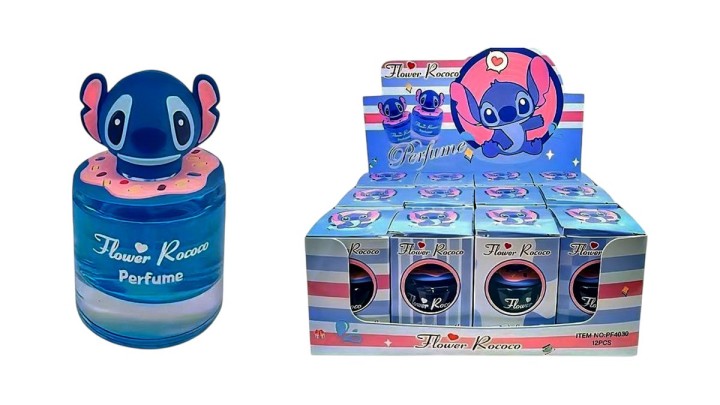 Stitch Perfume – Flower Rococo Blue Fragrance, Cute Kawaii Bottle