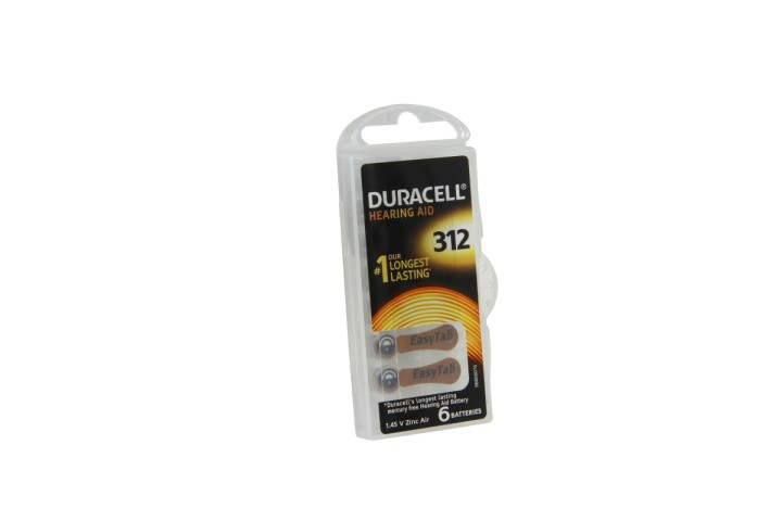 Duracell hearing aid battery type 312 EasyTab