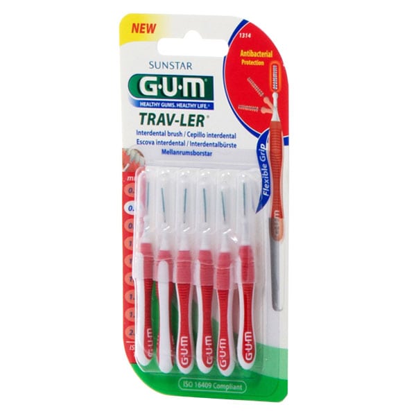 GUM PROXABR.TRAV-LER 0.8 RED 1314