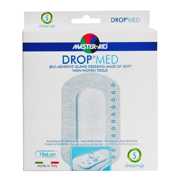 MASTER AID DROP MED 10X6CM 5PLASTERS