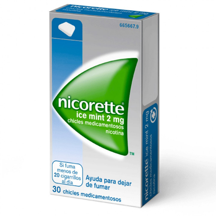 NICORETTE MEDICATED GUM 2MG ICE MINT 30X