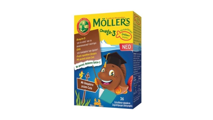 Moller's Kids  Omega-3 (cola) Gels Gummies Gummies 36