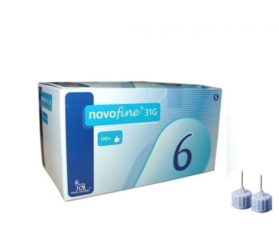 NOVOFINE NEEDLES 31G X100 6MM