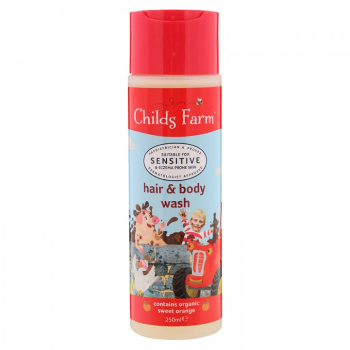 Childs Farm Hair And Body Wash Orange 250 Ml Shampoo