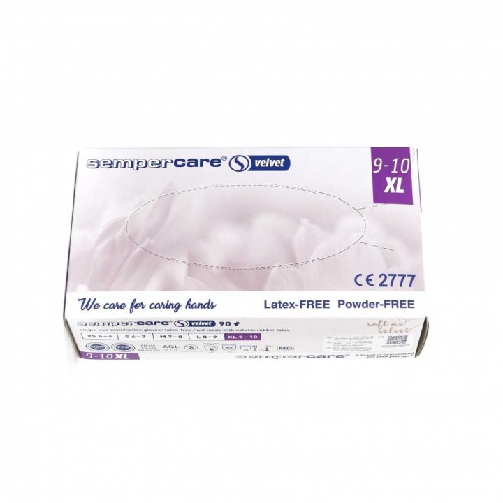 Velvet Powder Free xlarge Gloves 90