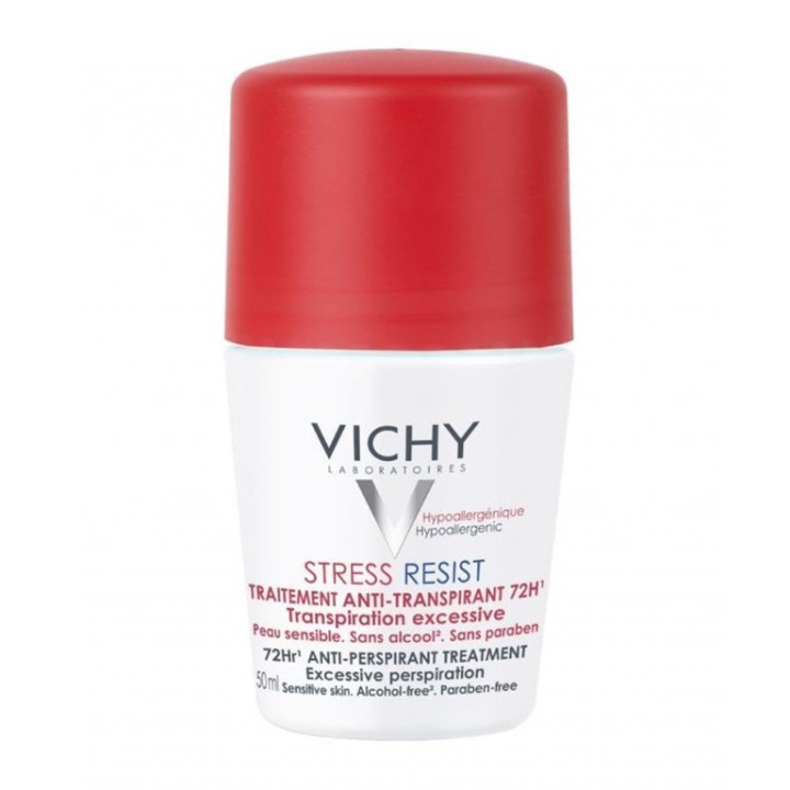 Vichy Deodorant Stress Resist Roll - On 72hrs Regulates Sweating for 72 Hours, 50ml