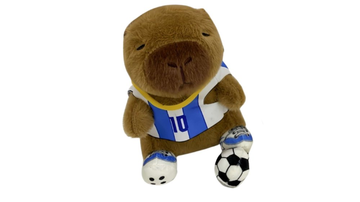 Capybara footballer blue