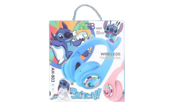 🎧 Stitch Wireless Headphones – RGB Light Edition