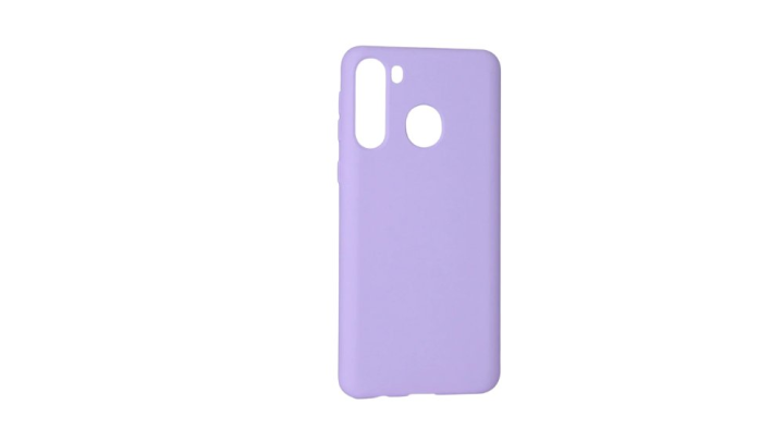 Purple Silicone Case for Samsung Galaxy A21– Slim & Protective