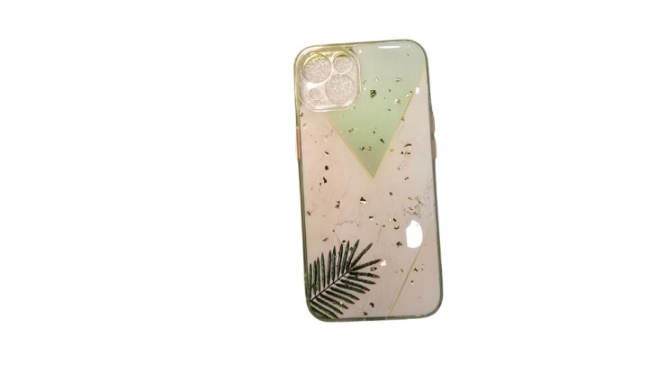 Clear Silicone with leafs Shockproof iPhone 13 Case