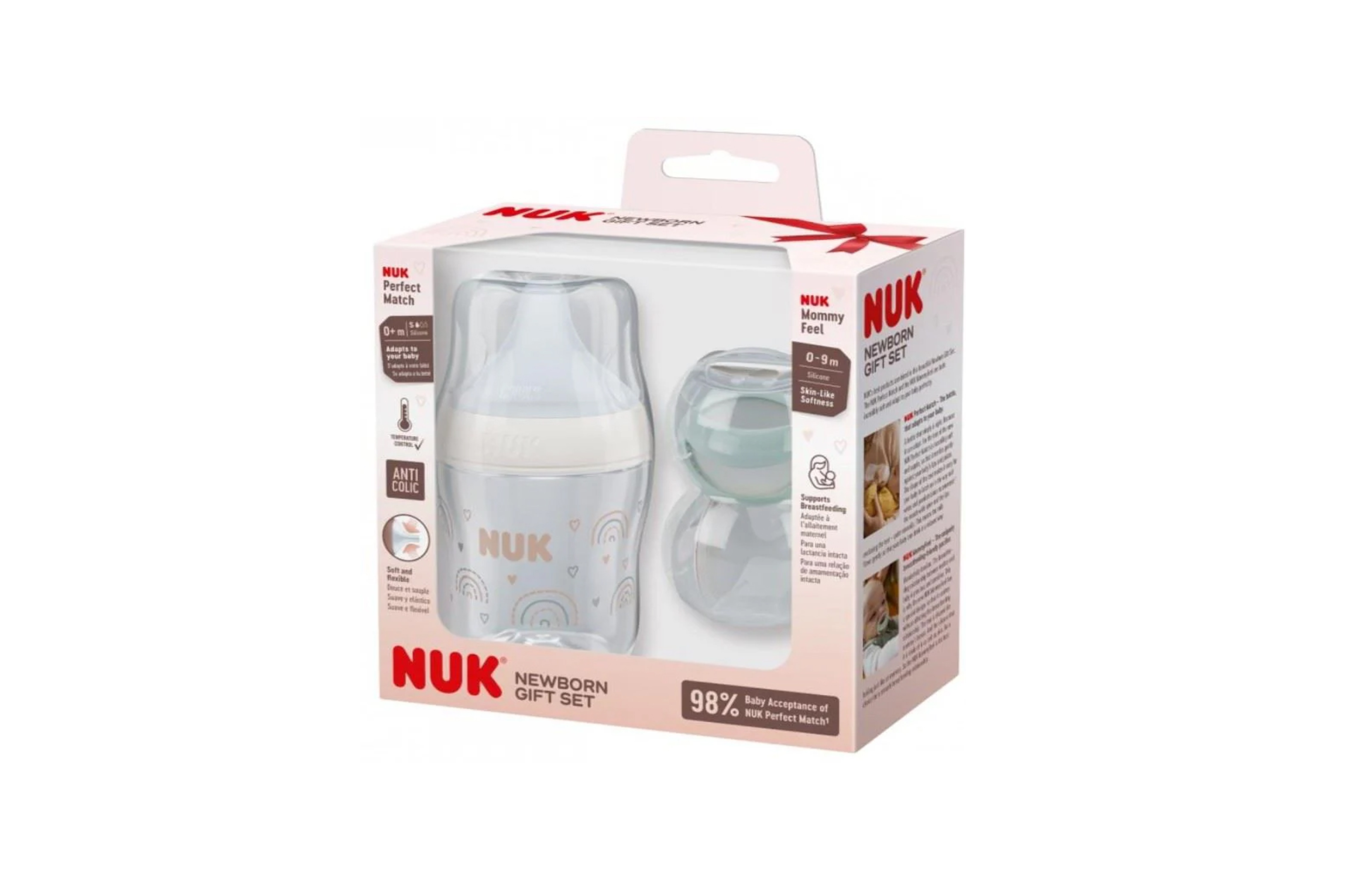 Nuk Σετ Πλαστικά Μπιμπερό Perfect Match Κατά των Κολικών με Θηλή Σιλικόνης για 0+ μηνών 150ml