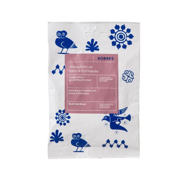 Korres Herb Balsam Pastilles Candies with Honey & Echinacea 15 candies, 60gr