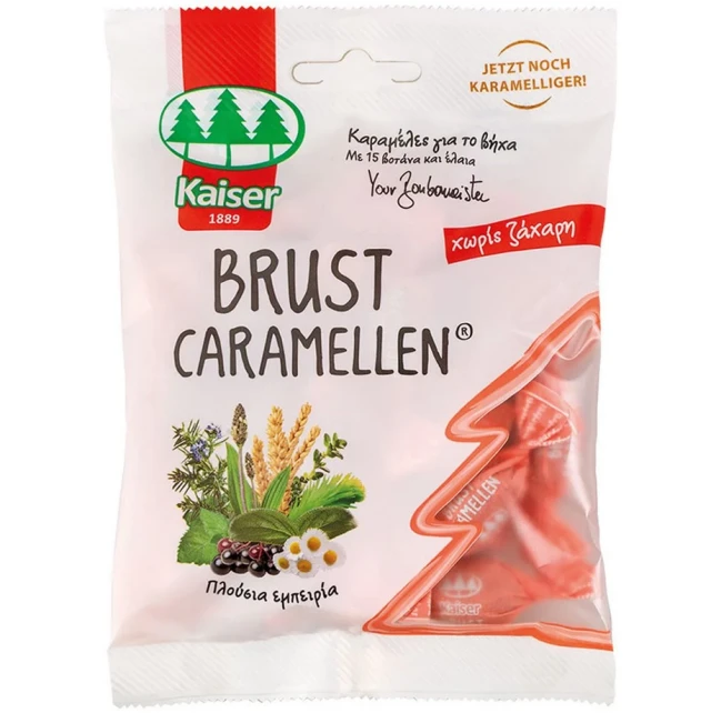 Kaiser Brust Caramellen Cough Lozenges With 15 Herbs & Oils 75g