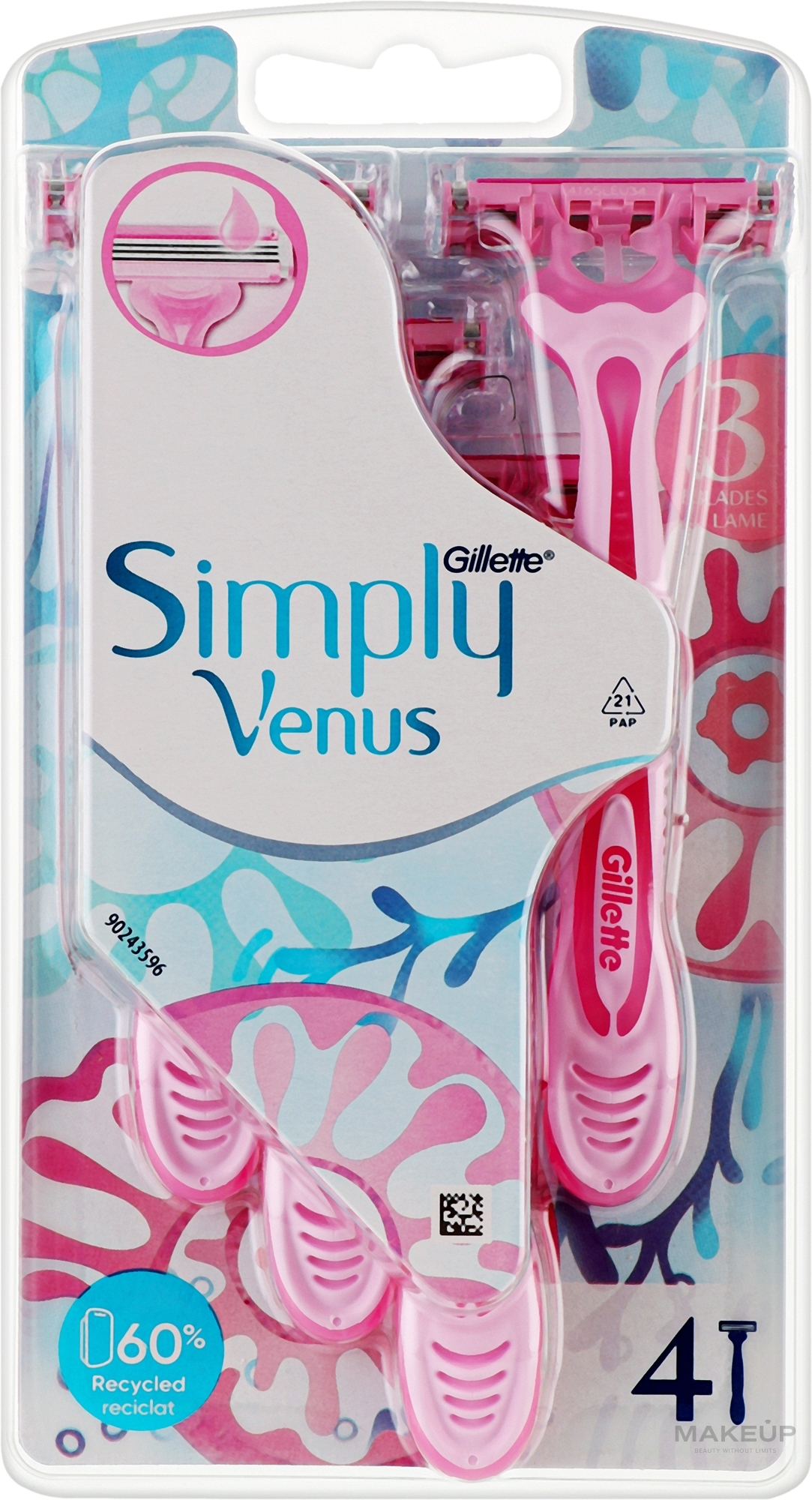 Gillette Simply Venus Disposable 4Pcs Lady Razor Pack