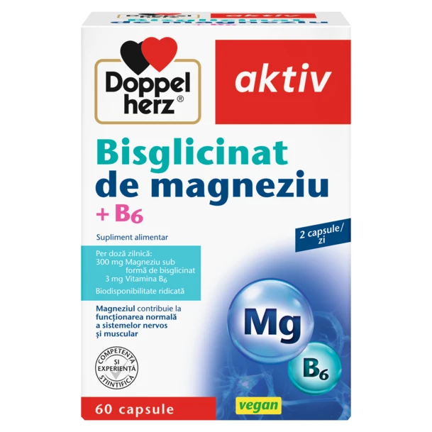 DOPPELHERZ MAGNESIUM BISGLYCINATE & B6 60CAPS