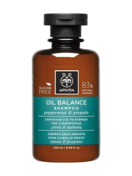 Apivita Oil Balance Shampoo With Peppermint & Propolis 250ml
