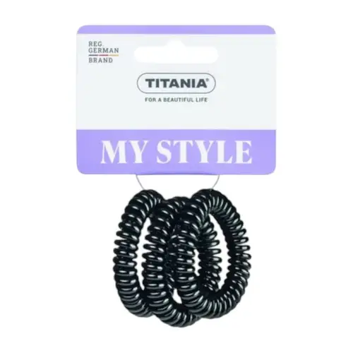 Titania Elastic Ziep Black 4cm .