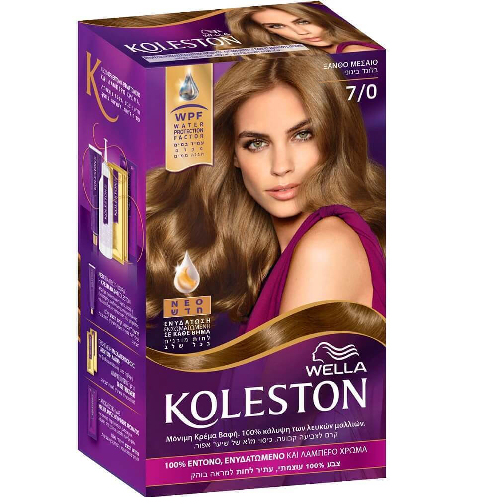 Wella Koleston Medium Blonde Hair Dye No. 7/0 Medium Blonde, 50ml