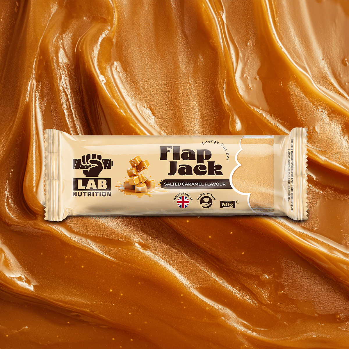 Lab Nutrition Flap Jack Energy Oat Bar 80g Salted Caramel