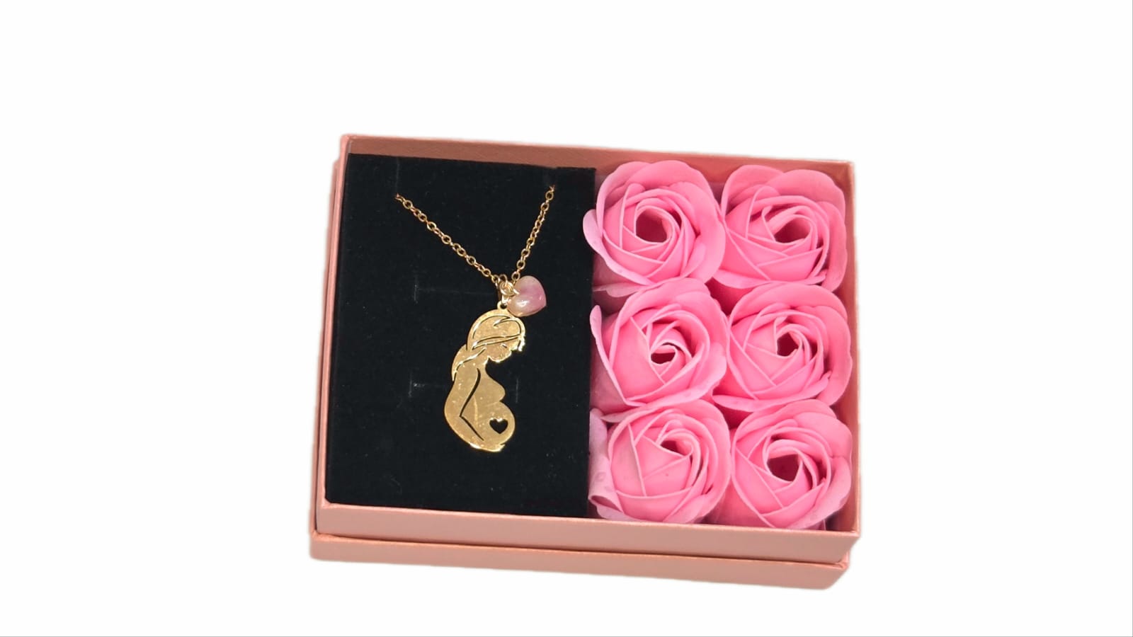 PREGNANT NECKLACE IN PINK BOX