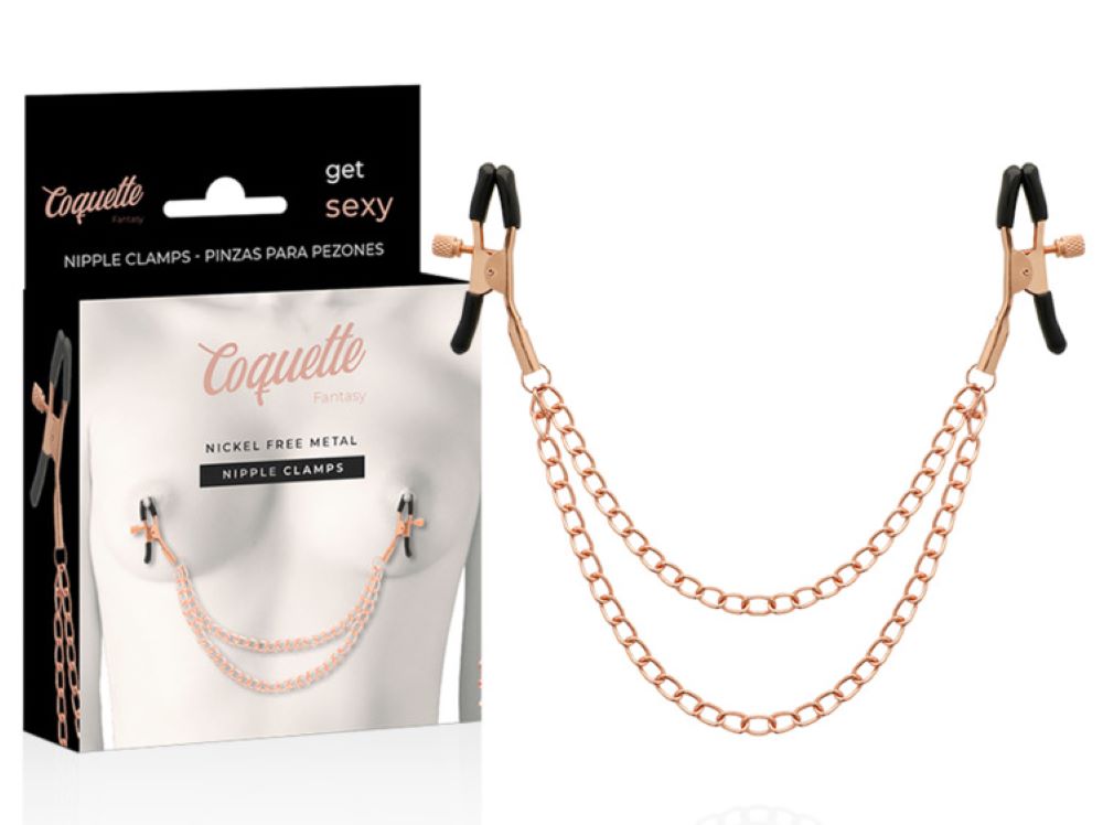 COQUETTE GOLD NIPPLE CLIPS WITH CHAIN