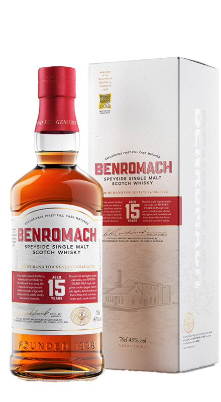 BENROMACH SINGLE MALT  15 YEARS 70CL