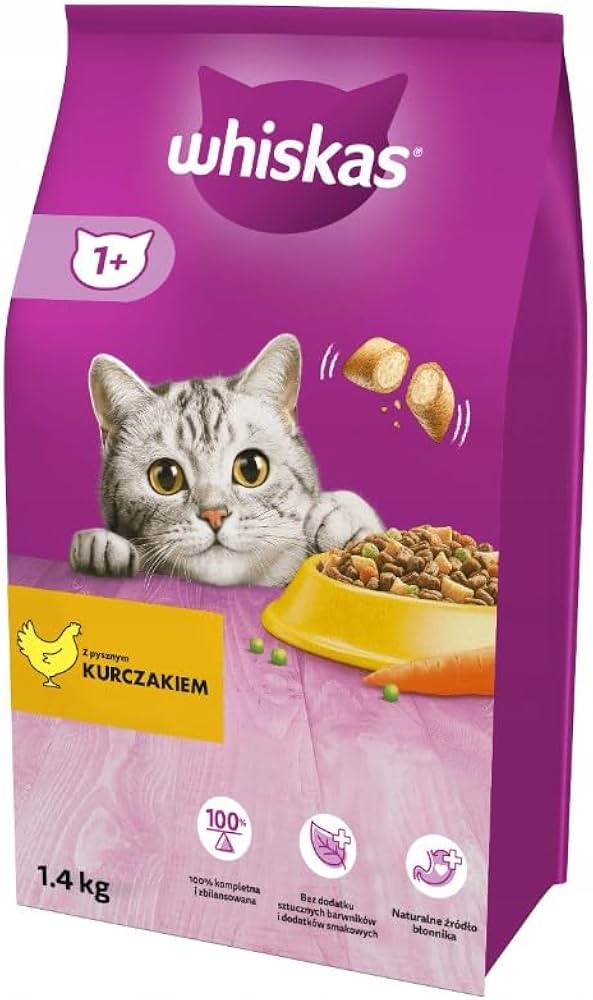 WHISKAS Dry Cat Food Chicken 1.4KG