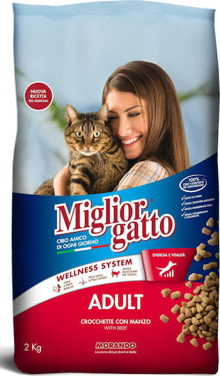 MIGLIOR GATTO Dry Cat Food Beef 2KG