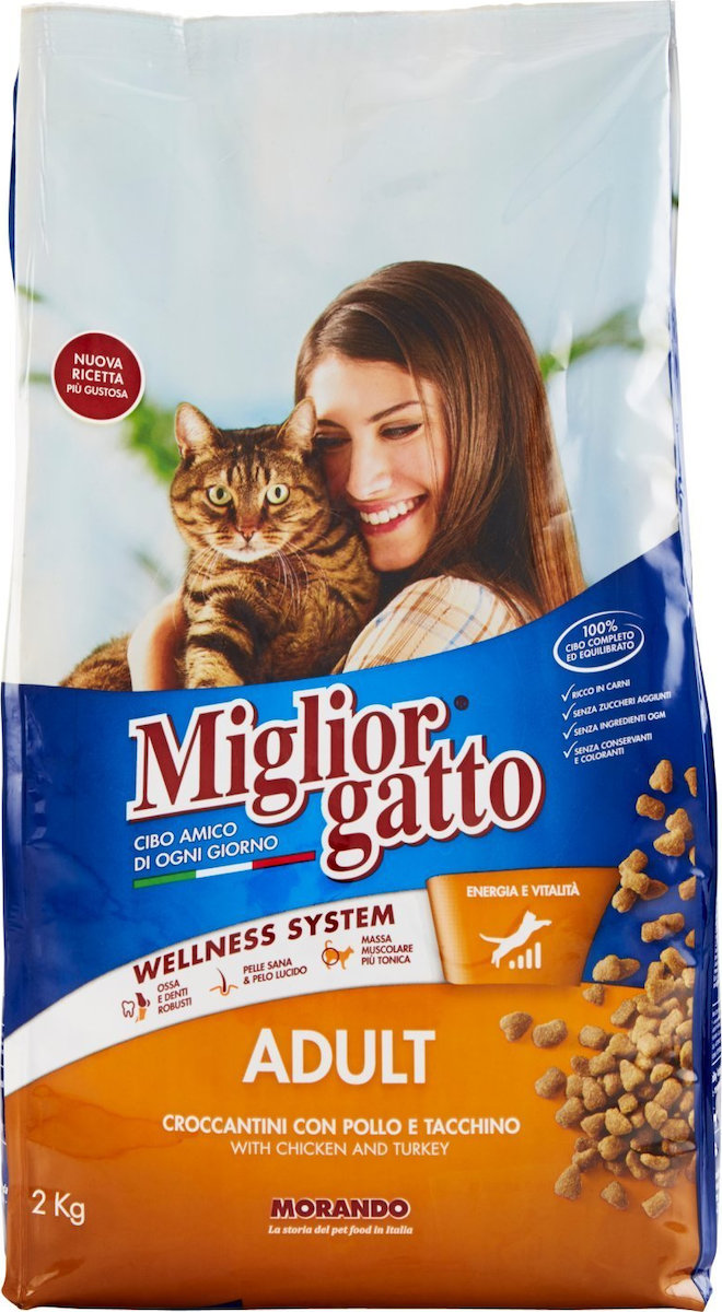 MIGLIOR GATTO Dry Cat Food Chicken & Turkey 2KG