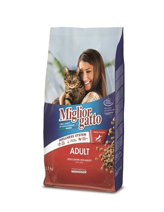 MIGLIOR GATTO Dry Cat Food Beef 1.5KG