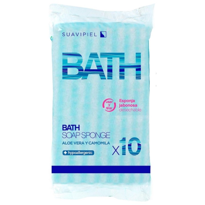 Suavipiel Bath Soap Sponge, 10X Pieces