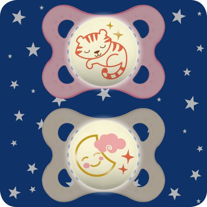 Mam Night 2-6M Pacifier 2S Pink