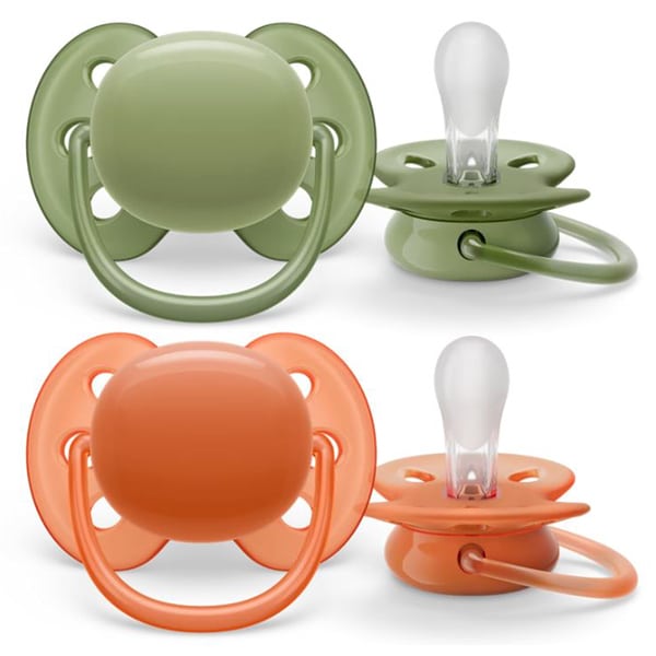 Philips Avent Ultra Soft Scf093 Orthodontic Silicone Pacifier 18M+, 2Pcs