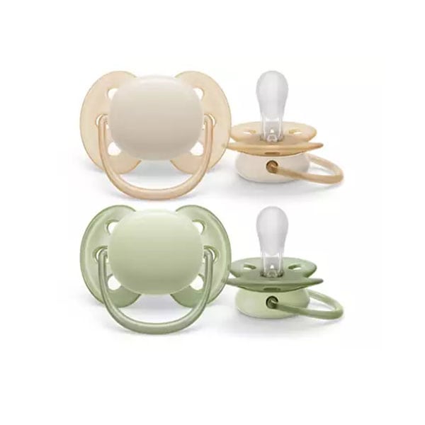 Philips Avent Ultra Soft (Scf091/32) Orthodontic Silicone Pacifier 0-6M, 2Pcs