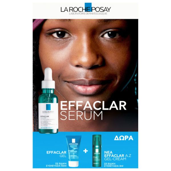 La Roche Posay Promo Effaclar Serum Anti-Persistent Blemishes, 30Ml, Free Effaclar Gel, 50Ml & Effaclar Az Gel-Cream, 3Ml, 1Set