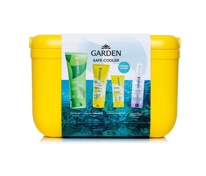 Garden Safe Cooler Set Summer Protection Body Lotion + Face Cr. + Aloe + Insect Repelent