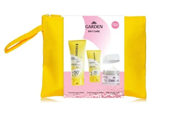 Garden Promo Sun Bag With Sunscreen Lotion Spf50 For Face & Body, 75Ml & Face Cream Spf50+, 25Ml & Anti-Wrinkle Cream, 50Ml