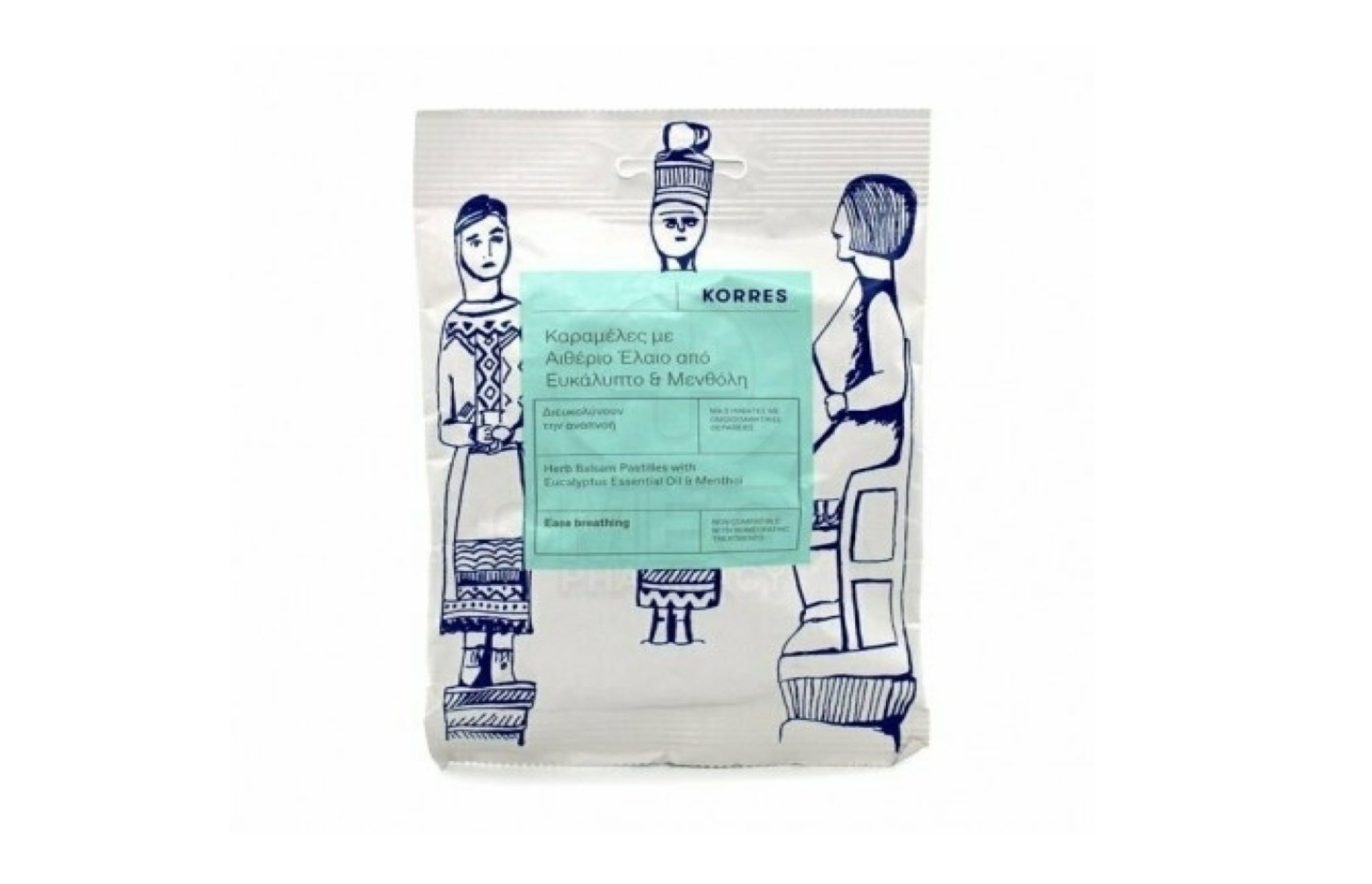 Korres Καραμέλες με αιθέρια έλαια από Ευκάλυπτο & Μενθόλη 60g