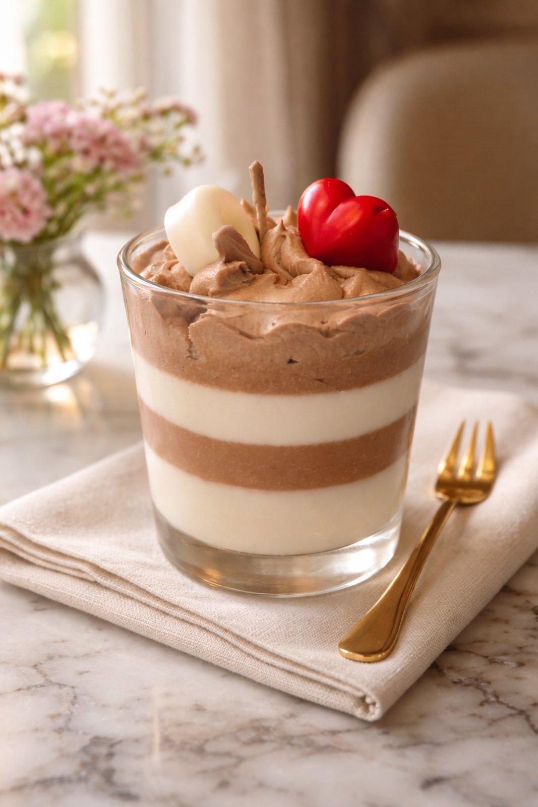 Scented Soy Candle Chocolate Muss Glass Size 8 x 8.50cm