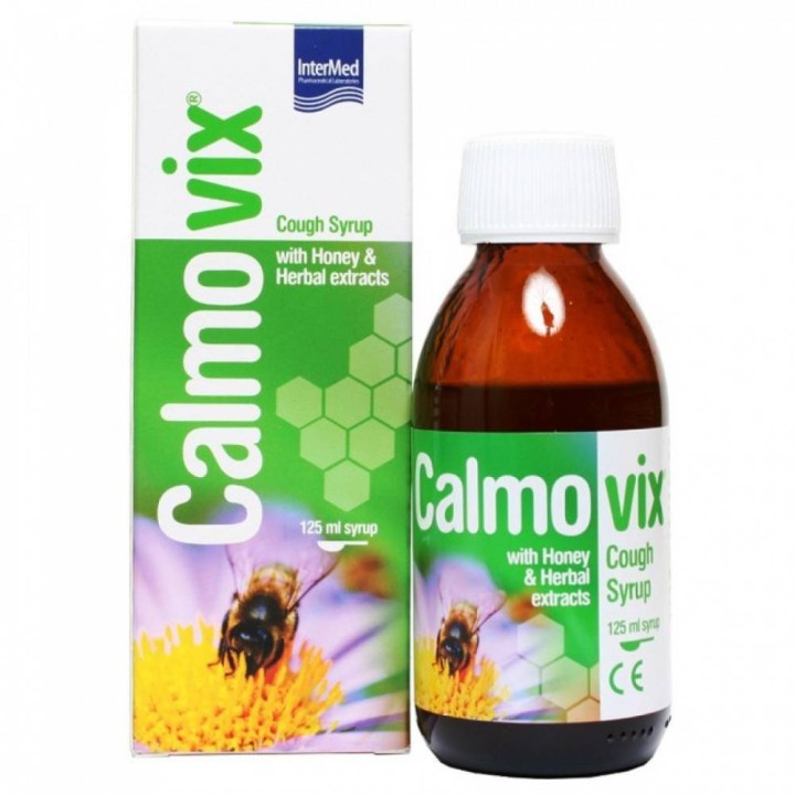 Intermed Calmovix Adults Cough Syrup With Honeyand Herbal Extracts 125Ml