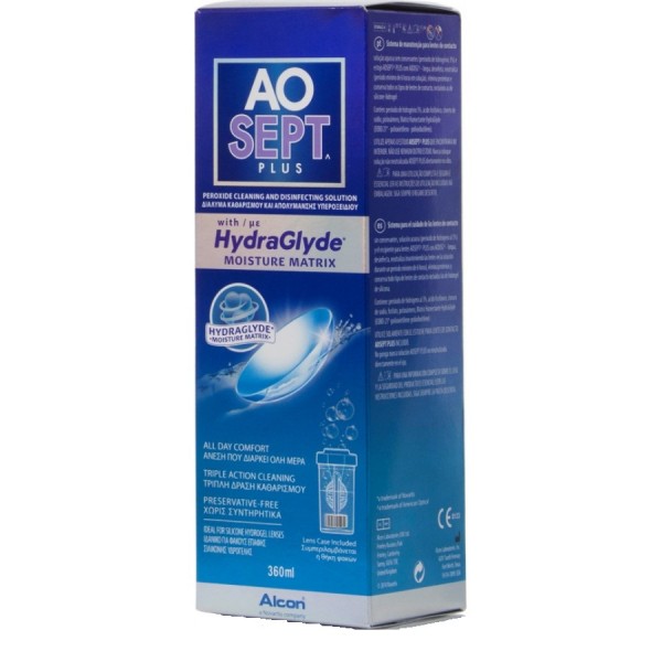 Aosept Plus W/ Hydraglyde, Liquid, 360Ml