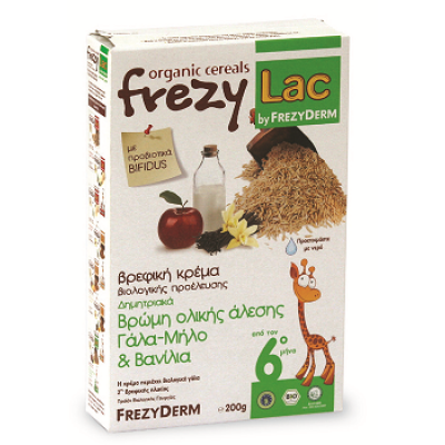 Frezylac Bio Cereal With Organic Whole Grain Oat Milk Apple & Vanilla 200 Gr