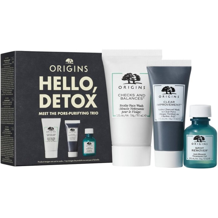 Origins Beauty To Go: Detox Set Cleanser + charcoal mask + spot treatment