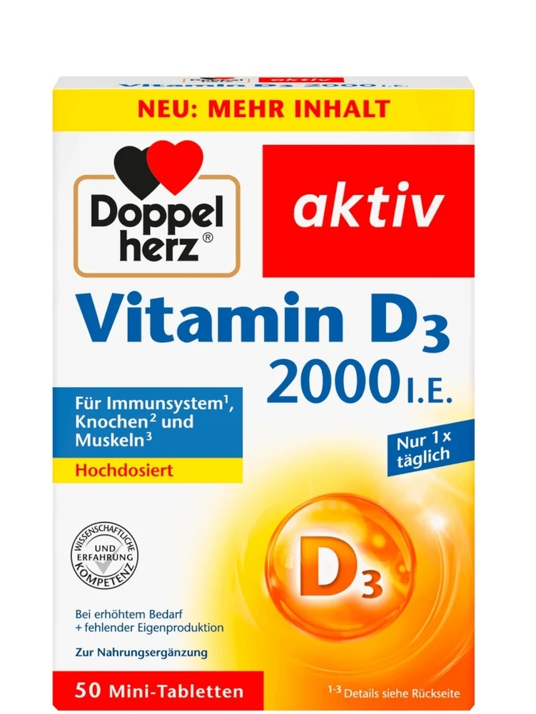 Doppelherz Vitamin D3 2000Iu Immunity 50 Tabs