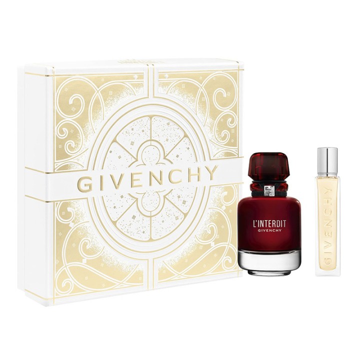 GIVENCHY L'Interdit Eau De Parfum Rouge 50ml & Pen Spray 12.5ml Refillable