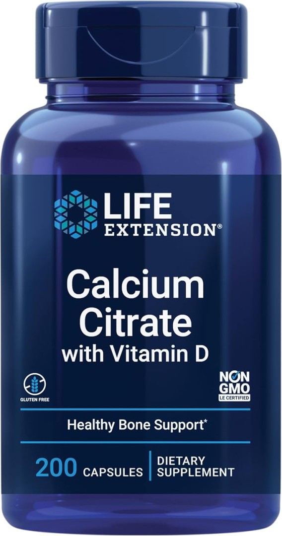 Life Extension Calsium Citrate with vitamin D,200 capsules
