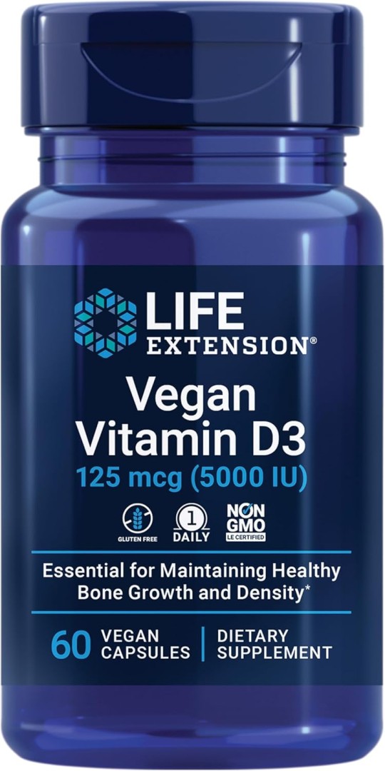 Life Extension Vitamin D3 Vegan 125mcg (5000) 60 capsules
